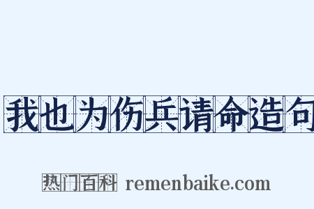 我也为伤兵请命造句是什么意思的图片